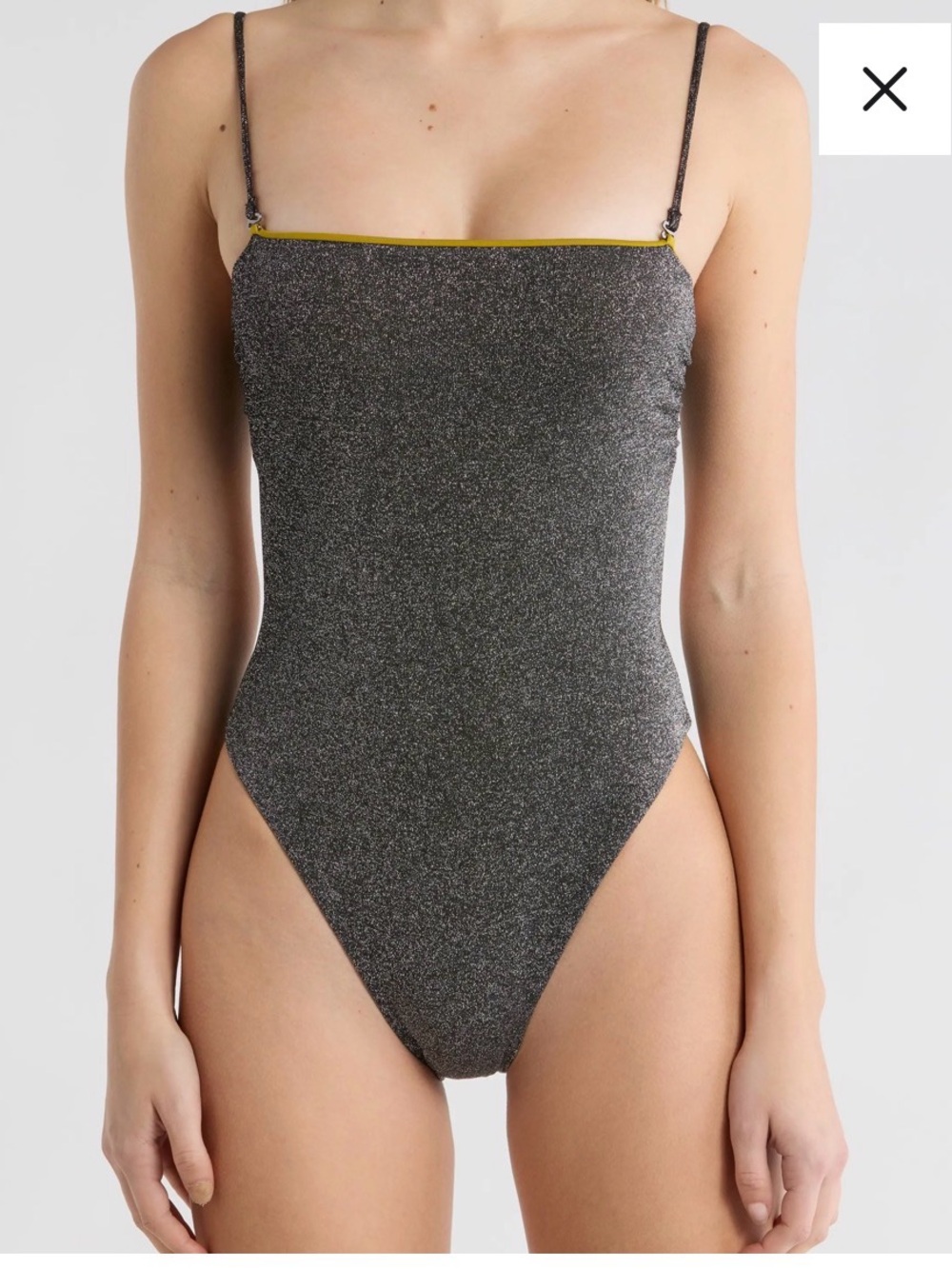 Maaji Shimmery Women's Gray Ohana One-Piece Swimsuit. Size small.